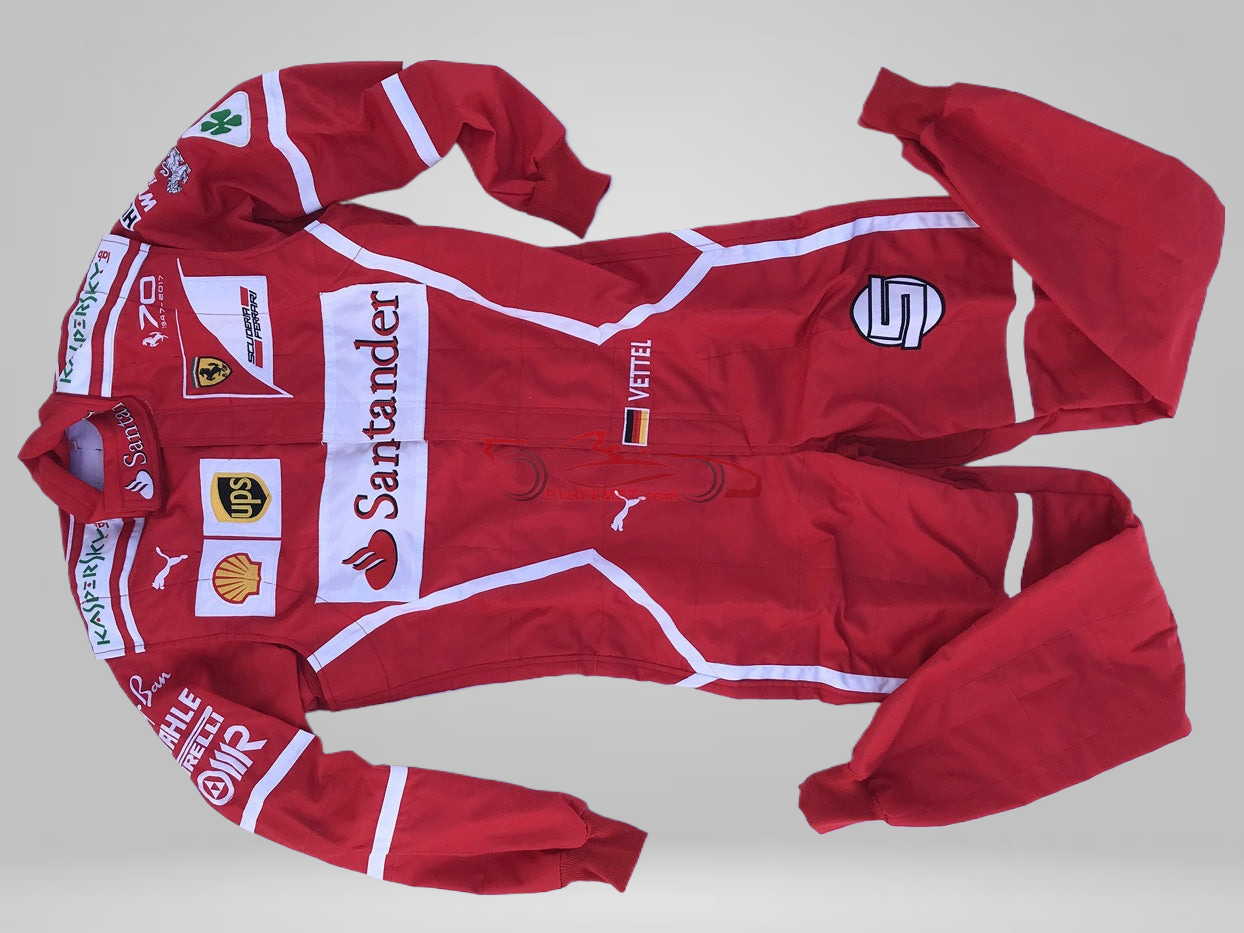 Vettel 2017 Embroidery racing suit / Ferrari F1