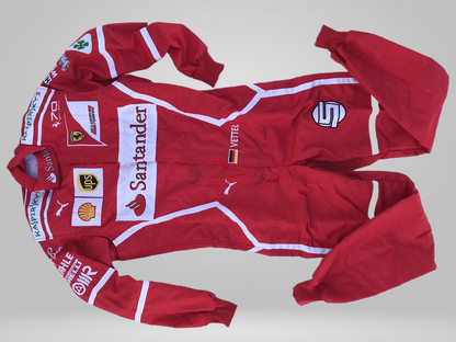 Vettel 2017 Embroidery racing suit / Ferrari F1 - Rental Sports