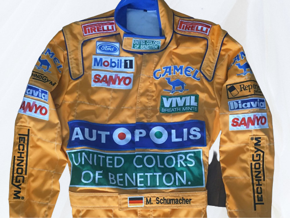 F1 Michael Schumacher 1992 Embroidered race suit | F1 Replica Embroidery Race Suit