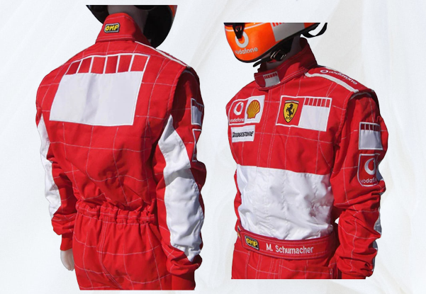 Michael Schumacher 2006 BAR CODE Embroidery racing suit / Ferrari F1