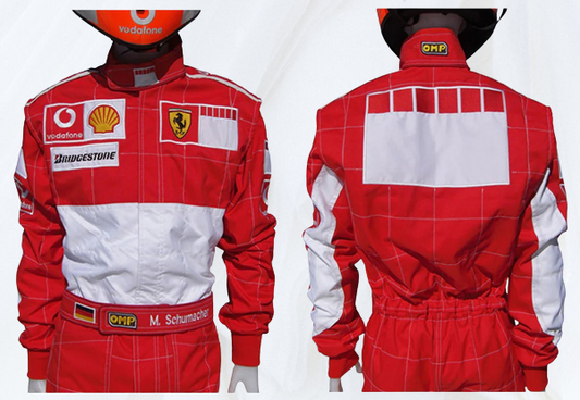 Michael Schumacher 2006 BAR CODE Embroidery racing suit / Ferrari F1 - Rental Sports