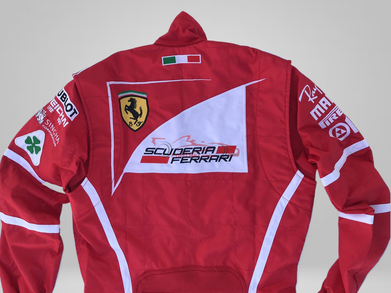 Vettel 2017 Embroidery racing suit / Ferrari F1 - Rental Sports