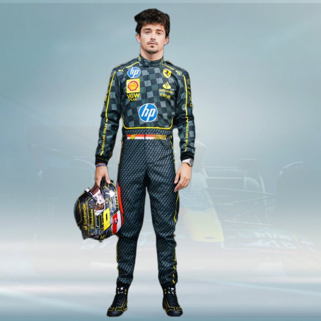 charles leclerc Scuderia Ferrari HP's carbon-fibre race suits Italian Grand Prix - Rental Sports