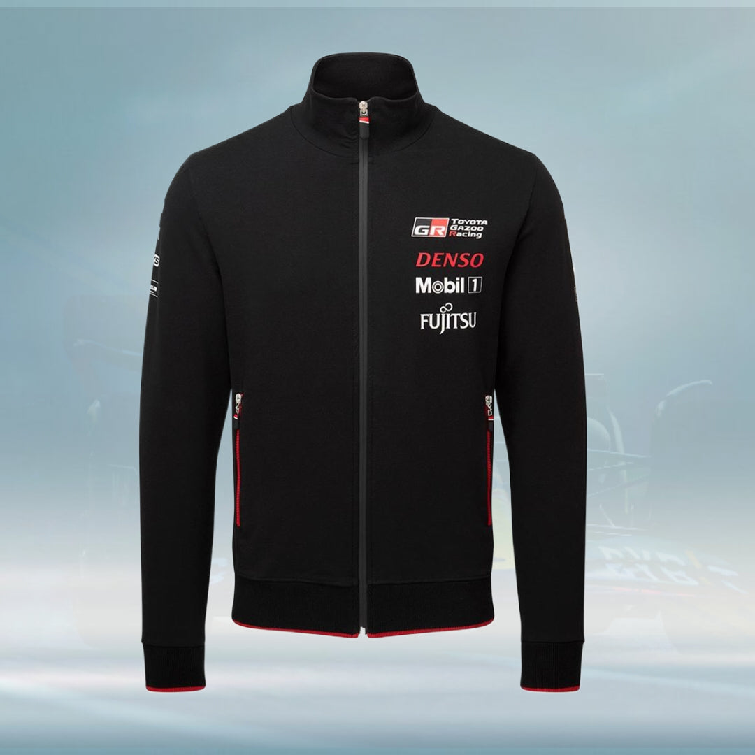 2022 Toyota Gazoo Racing Men's Full-zip Sweatshirt Black - Rental Sports