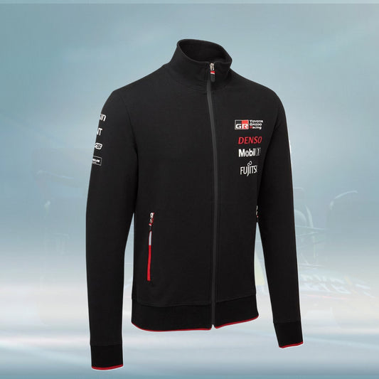 2022 Toyota Gazoo Racing Men's Full-zip Sweatshirt Black - Rental Sports