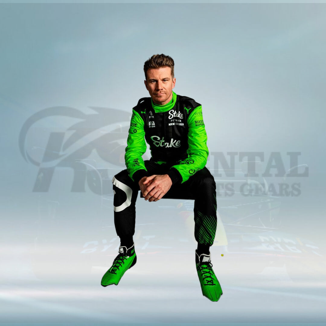 2025 Nico Hulkenberg Kick Sauber Stake F1 Team Racing Suit – Rental Sports