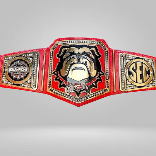 GEORGIA BULLDOG NATIONAL CUSTOMIZED CHAMPIONSHIP TITLE BELT REPLICA 3