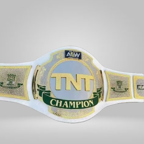 AEW TNT CHAMPIONSHIP BELT ALL ELITE WRESTLING TNT WHITE LEATHER REPLICA BELT