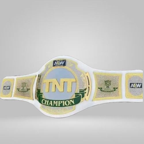 AEW TNT CHAMPIONSHIP BELT ALL ELITE WRESTLING TNT WHITE LEATHER REPLICA BELT