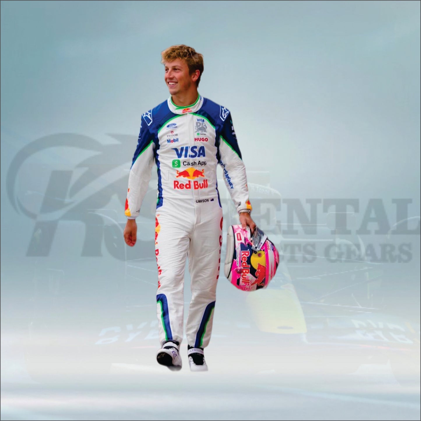 Liam Lawson 2026 Visa Cash App F1 Racing Suit