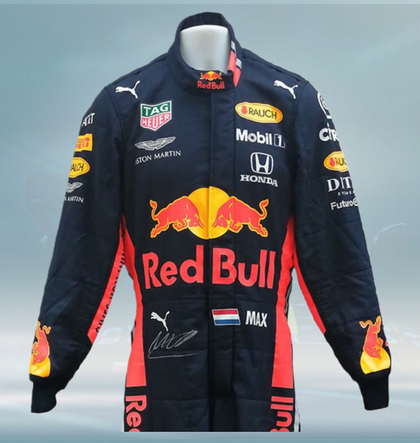 2019 Max Verstappen Signed Race Used Red Bull Racing F1 Suit