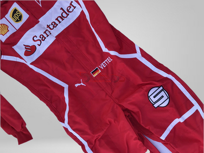 Vettel 2017 Embroidery racing suit / Ferrari F1 - Rental Sports