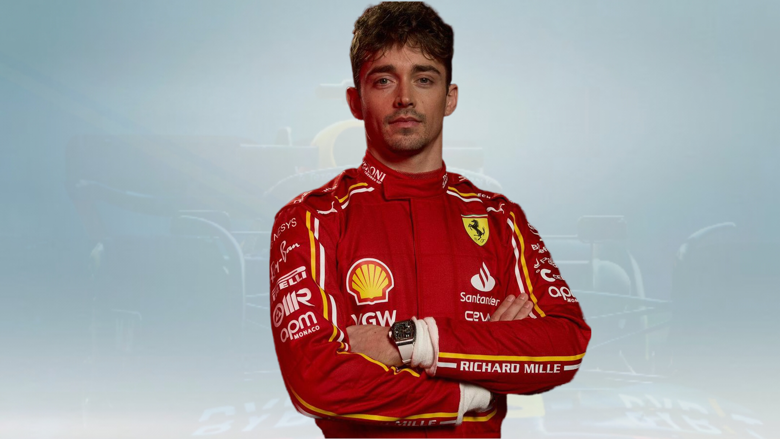 Charles Leclrec 2024 Race Suit F1 Scuderia Ferrari Racing