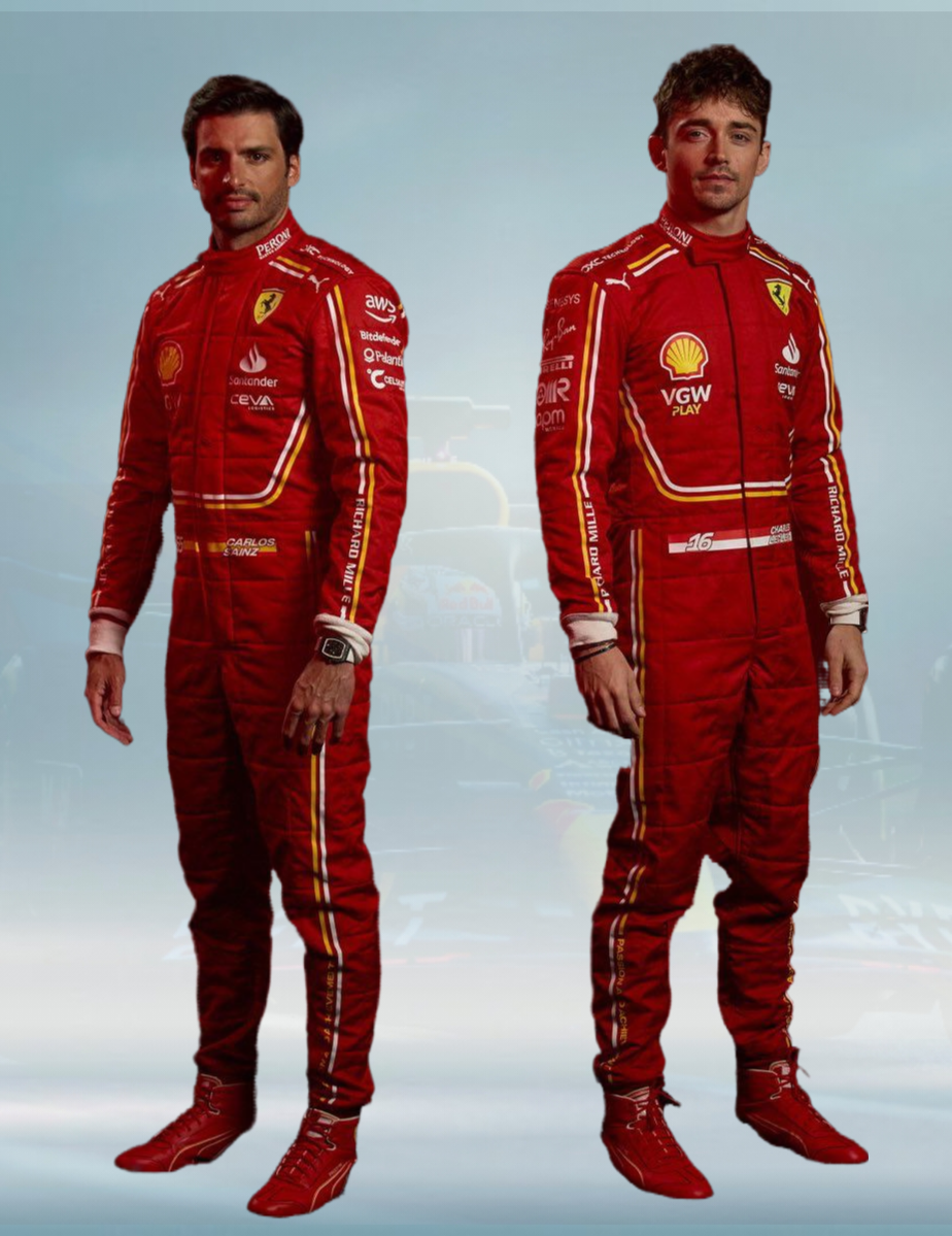 Charles Leclrec 2024 Race Suit F1 Scuderia Ferrari Racing