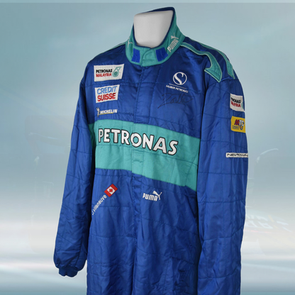 2005 Jacques Villeneuve Race Credit Suisse Sauber Petronas Puma F1 Suit