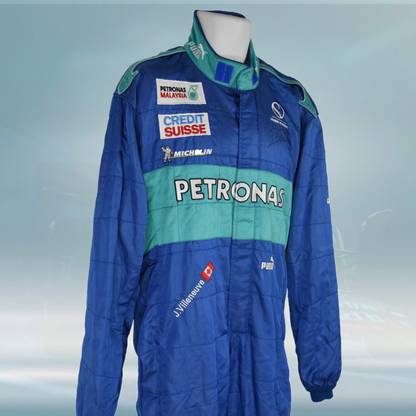 2005 Jacques Villeneuve Race Credit Suisse Sauber Petronas Puma F1 Suit