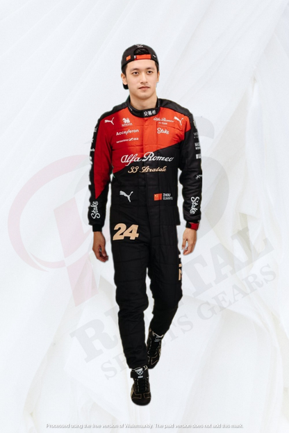 ZHOU GUANYU 2023 TALIAN GP F1 ALFA ROMEO RACE SUIT