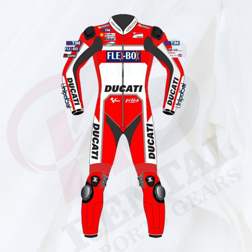 ANDREA DOVIZIOSO DUCATI MOTOGP 2017 LEATHER Race SUIT - Rental Sports