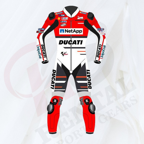 ANDREA DOVIZIOSO DUCATI MOTOGP 2018 LEATHER Race SUIT - Rental Sports