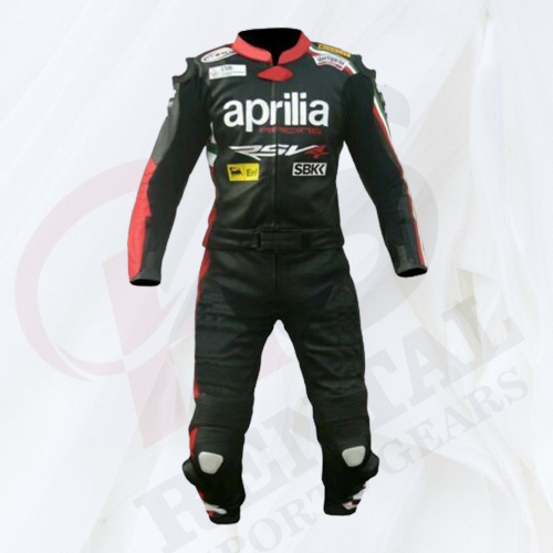 APRILIA MAX MOTORCYCLE RIDER SUIT Leather Motogp Racing SUIT