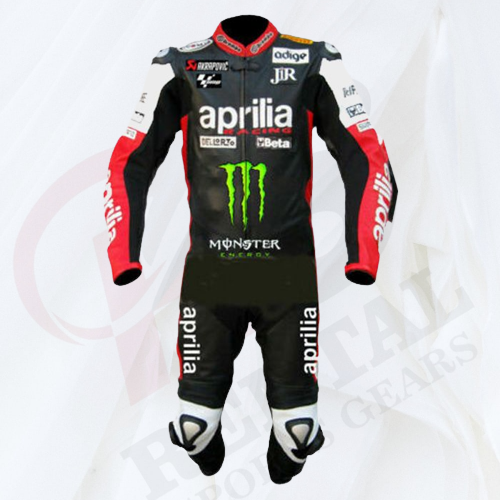 APRILIA MONSTER ENERGY MOTORBIKE SUIT - LEATHER BIKER Racing SUIT