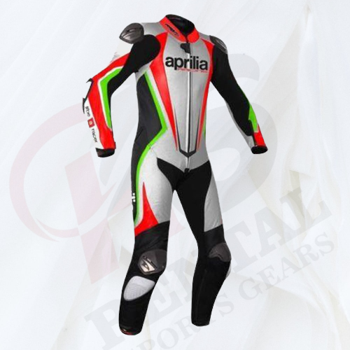 APRILIA MOTORCYCLE RACE SUIT LEATHER BIKER Racing SUIT