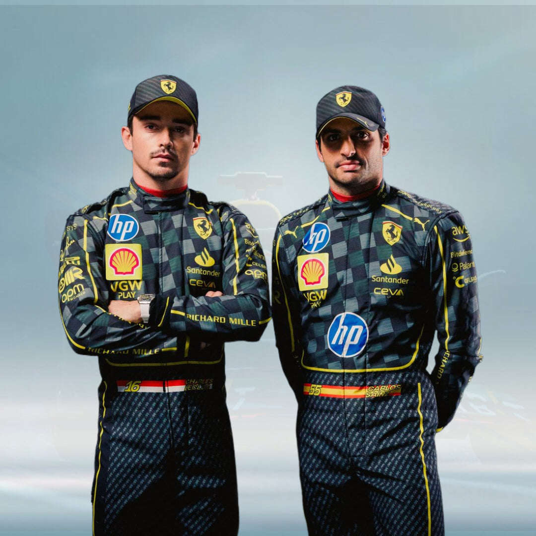 Scuderia Ferrari HP's Carlos Sainz carbon-fibre race suits Italian Grand Prix - Rental Sports