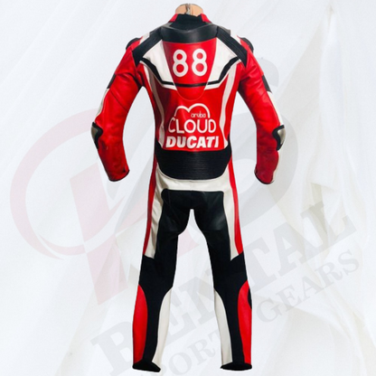 CHAZ DAVIES DUCATI ARUBA IT MOTORBIKE Leather SUIT - Rental Sports