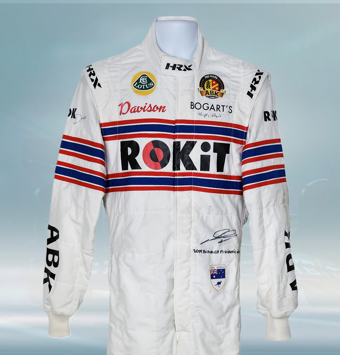 2019 James Davison Race Winning British GP Classic Team Lotus Masters F1 Suit