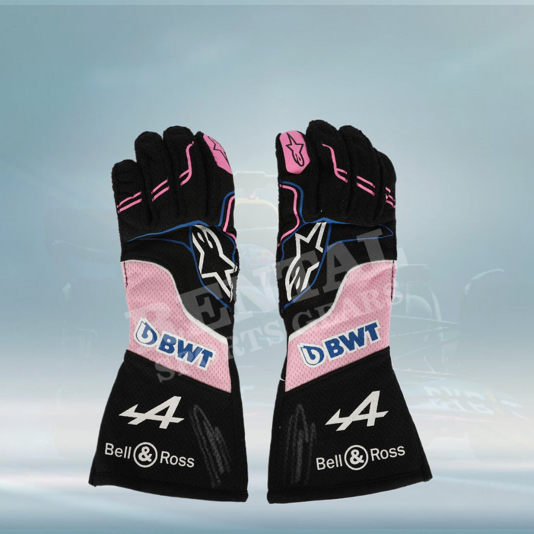 2024 Pierre Gasly BWT Alpine F1 Team Race Gloves - Rental Sports