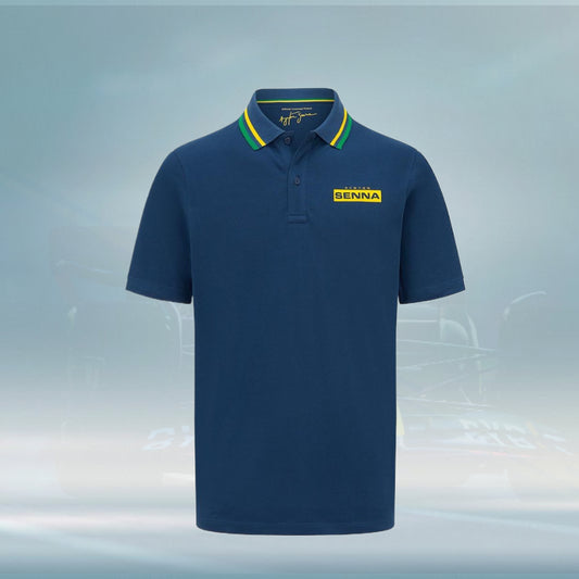 2022 Ayrton Senna Brazil Mens Logo Polo Shirt - Rental Sports