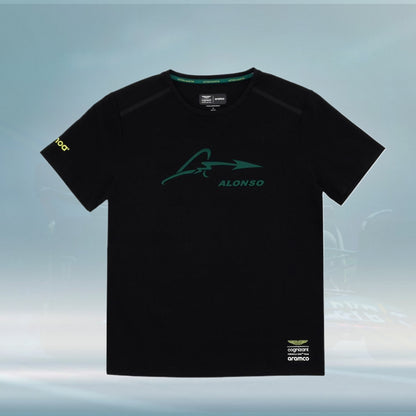 2023 Aston Martin UK F1 Mens Alonso Kimoa T-shirt black