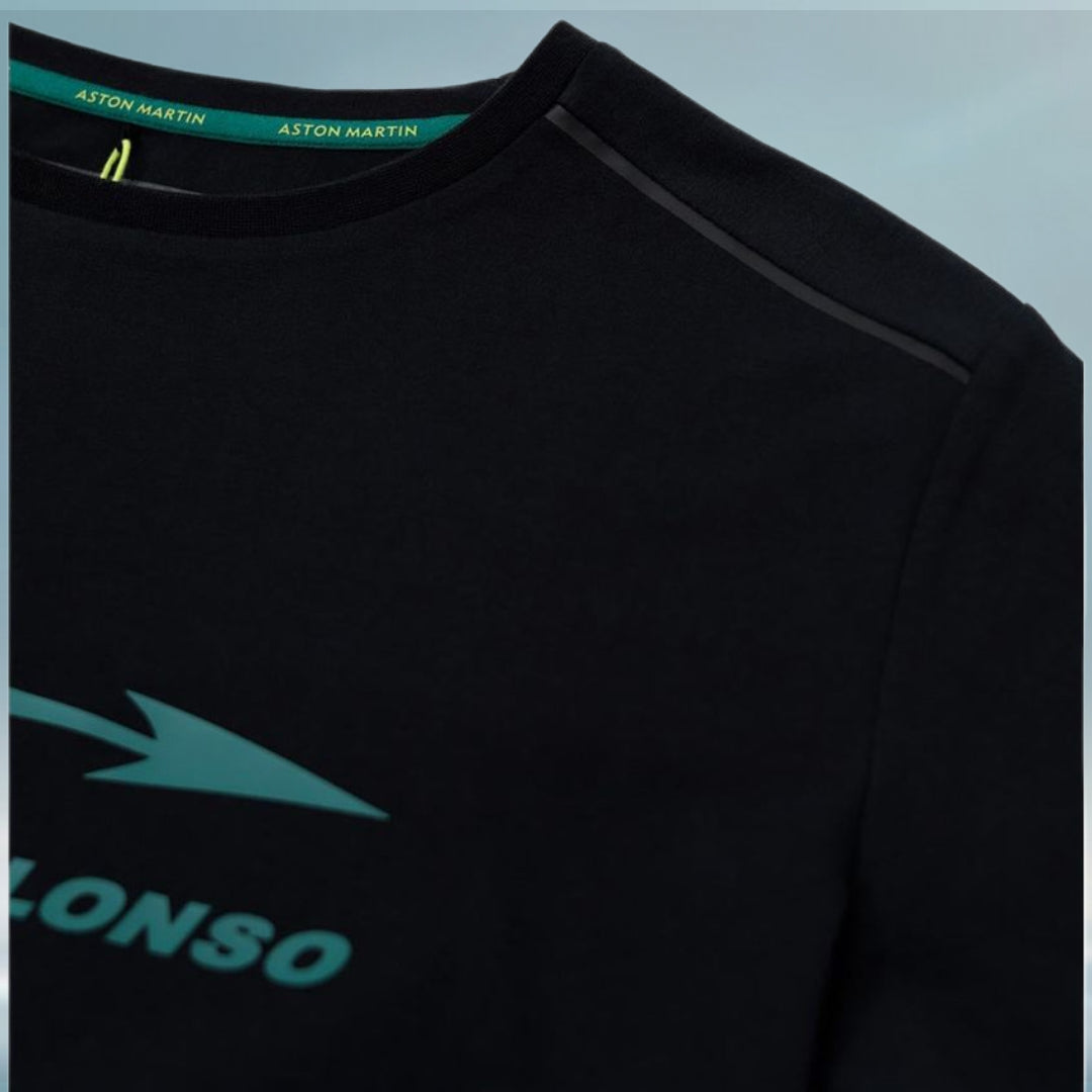 2023 Aston Martin UK F1 Mens Alonso Kimoa T-shirt black