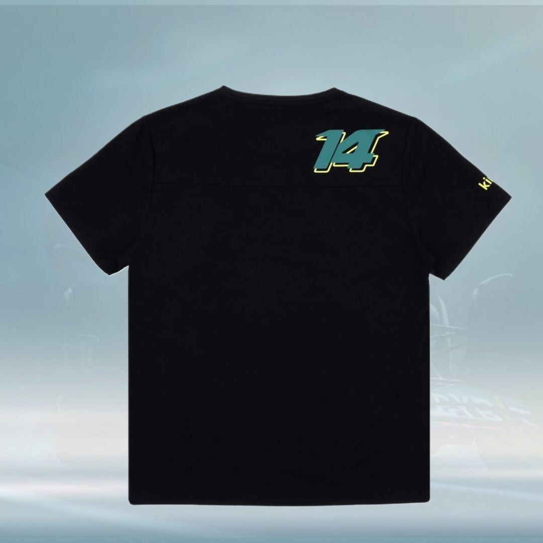 2023 Aston Martin UK F1 Mens Alonso Kimoa T-shirt black