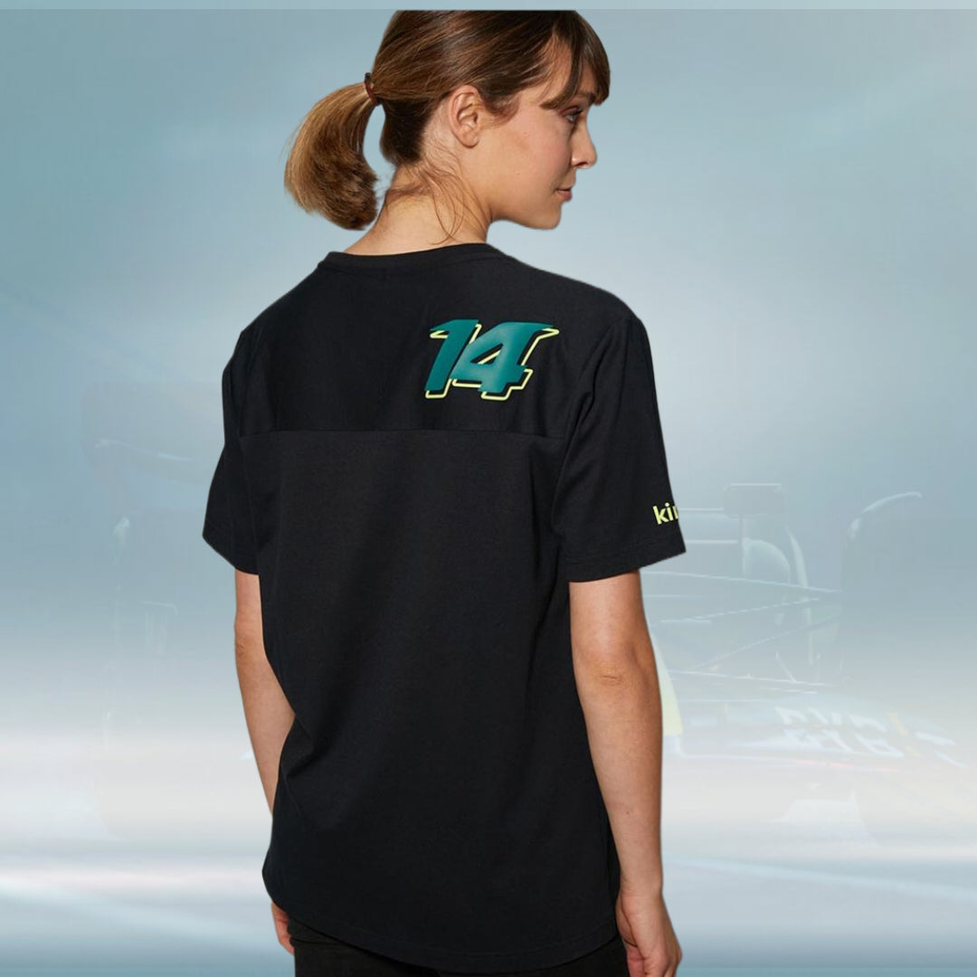 2023 Aston Martin UK F1 Mens Alonso Kimoa T-shirt black