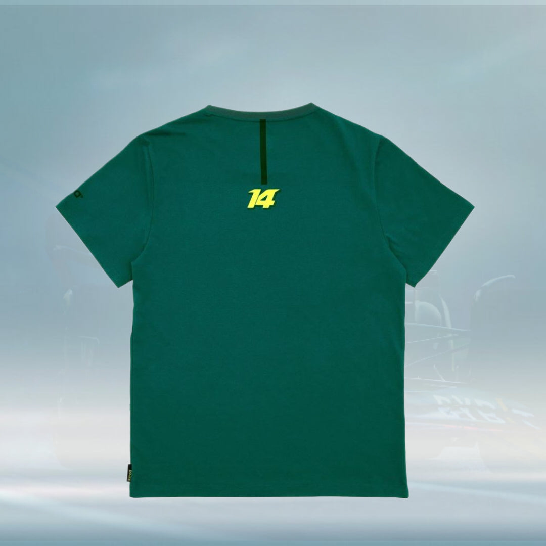 2023 Aston Martin UK F1 Mens Alonso Kimoa T-shirt green