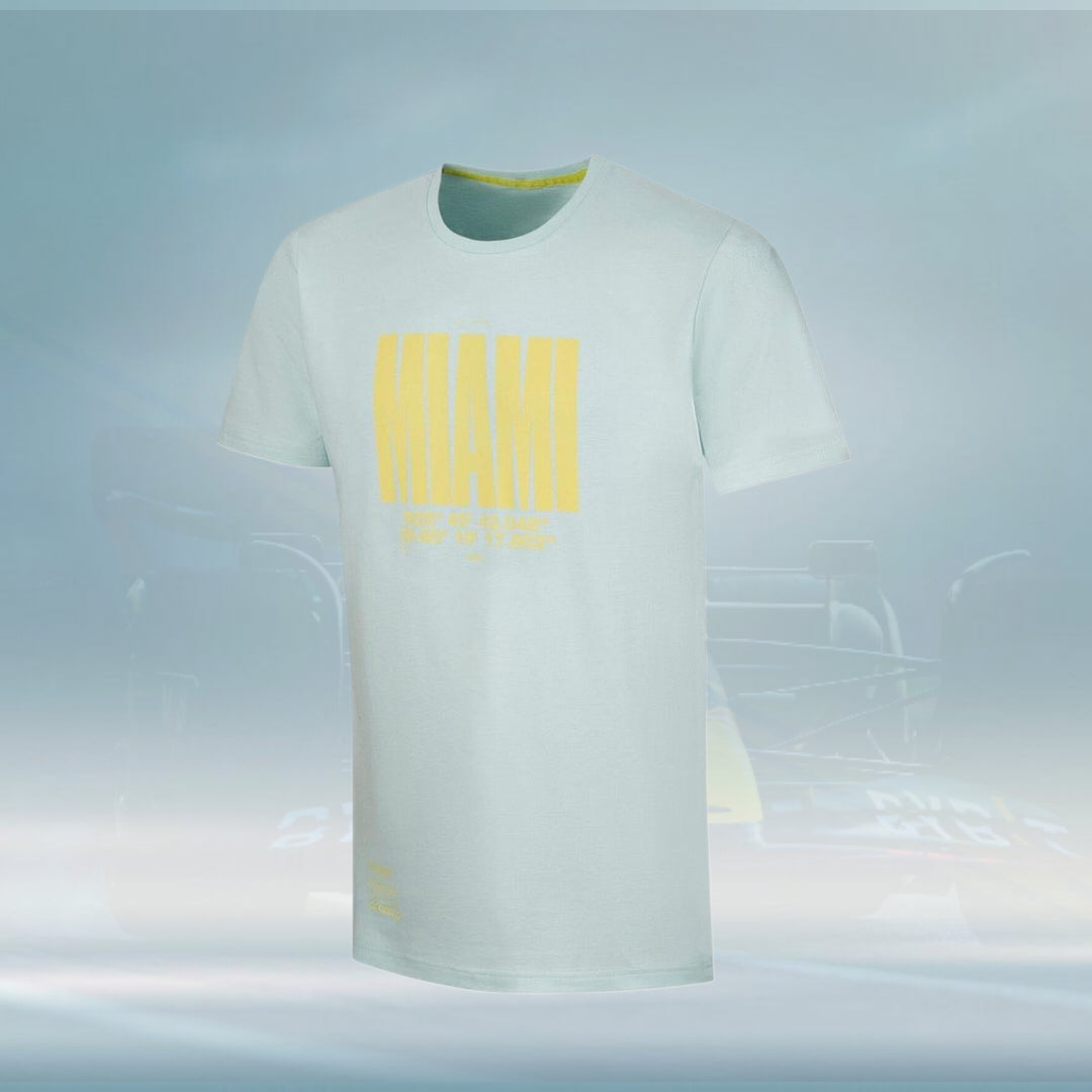 2023 Aston Martin UK F1 Mens Miami T-shirt blue