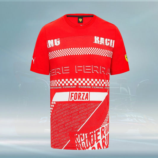 2023 Ferrari F1 Mens Graphic T-shirt - Rental Sports