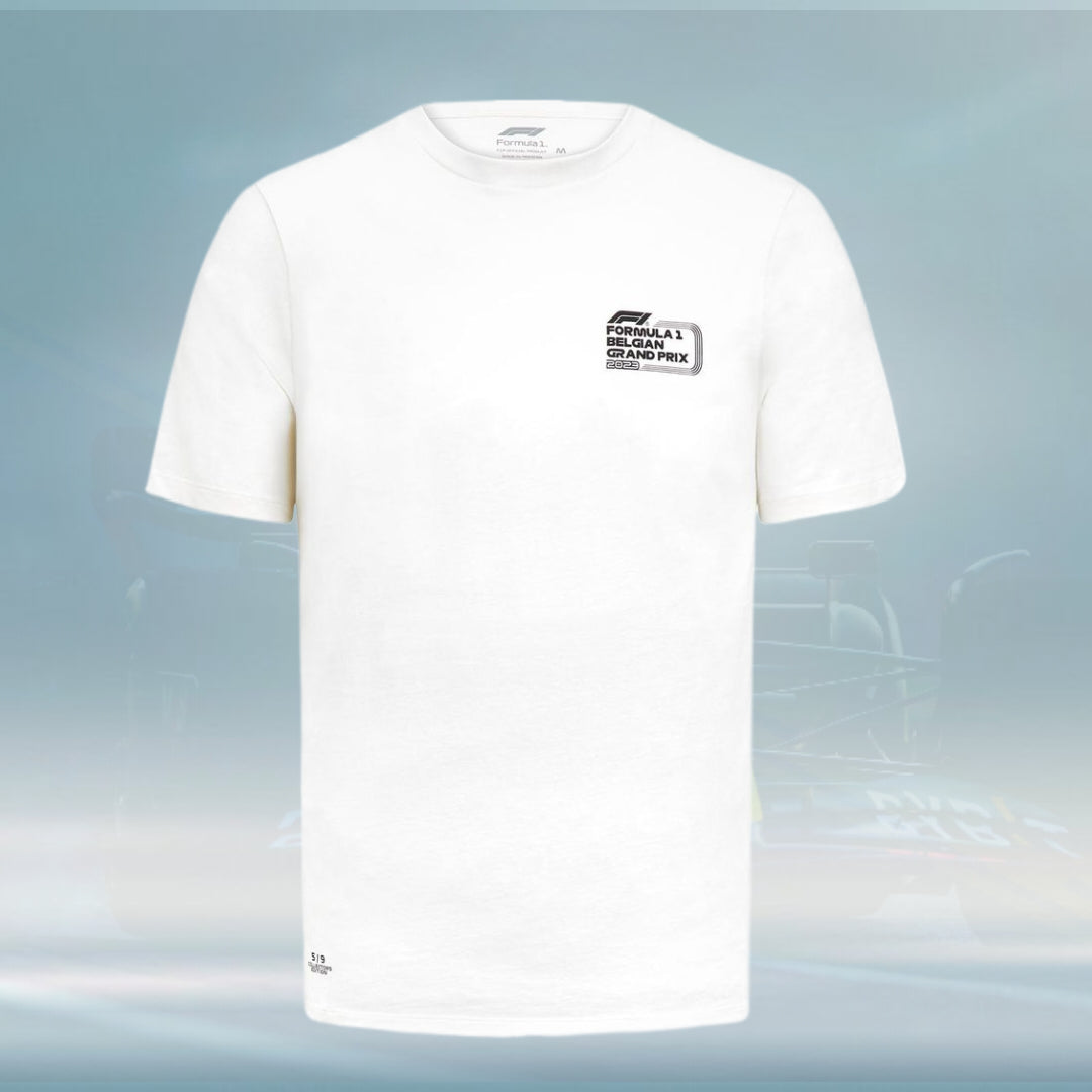 2023 Formula 1 Mens Spa RS T-shirt White