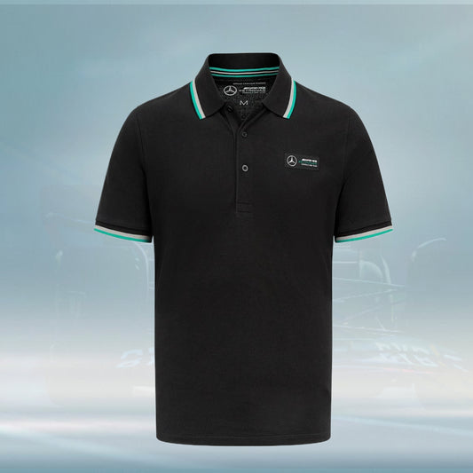 2023 Mercedes AMG Germany F1 Mens Classic Polo Shirt black