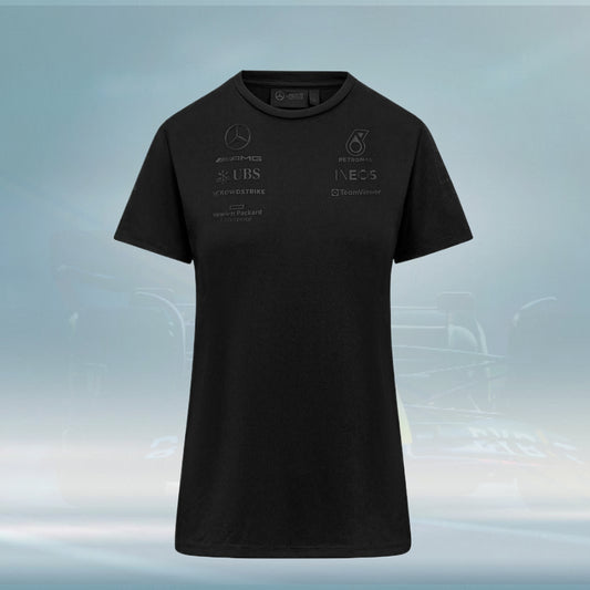 2023 Mercedes Germany AMG F1 Ladies Stealth Team T-shirt black