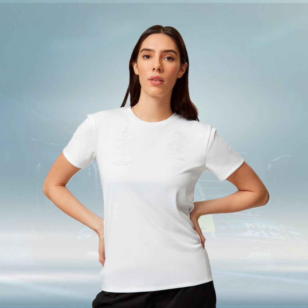 2023 Mercedes Germany AMG F1 Ladies Stealth Team T-shirt white