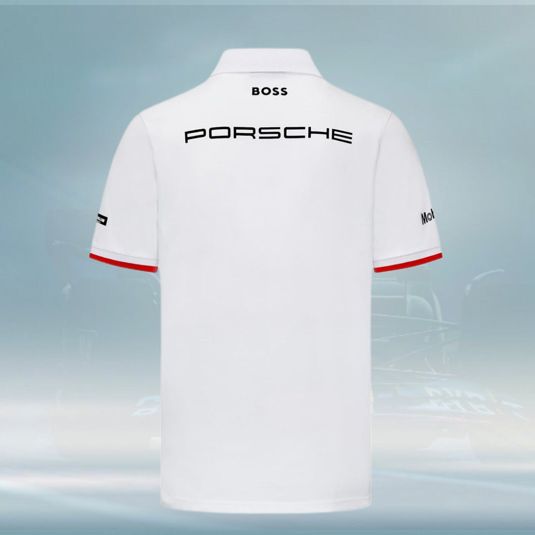 2023 Porsche Germany Motorsport Mens Team Polo Shirt white