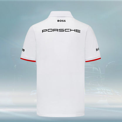 2023 Porsche Germany Motorsport Mens Team Polo Shirt white