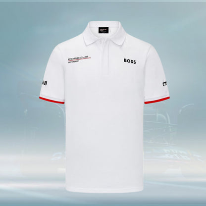 2023 Porsche Germany Motorsport Mens Team Polo Shirt white