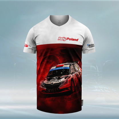 2023 Rally Poland ERC Kids T-shirt white/red