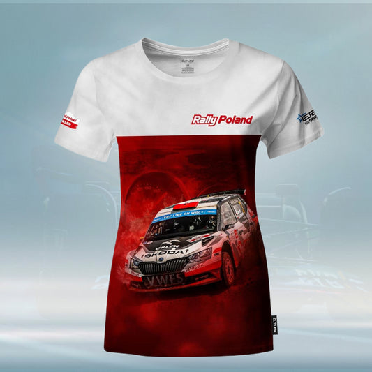 2023 Rally Poland ERC Ladies T-shirt white-red