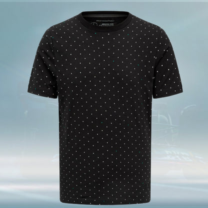 2023 Mercedes Germany AMG F1 Mens Polka Dot T-shirt Black