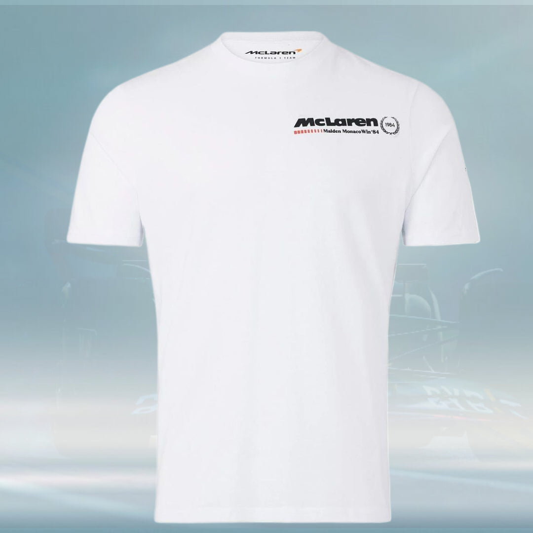 2023 Team McLaren F1 Mens Monaco Race T-Shirt White