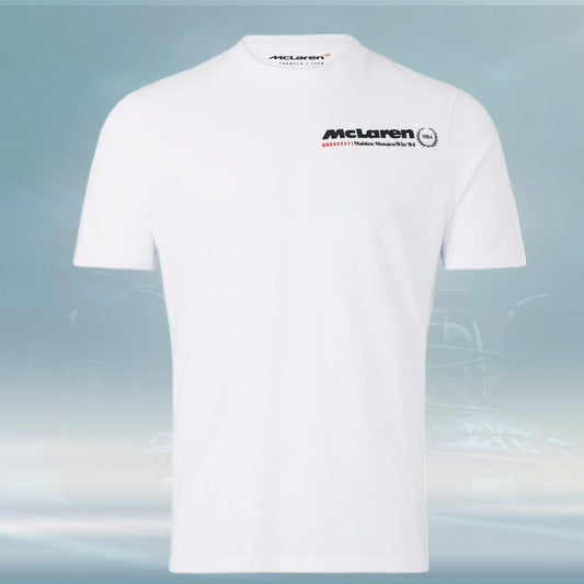 2023 Team McLaren F1 Mens Monaco Race T-Shirt White - Rental Sports